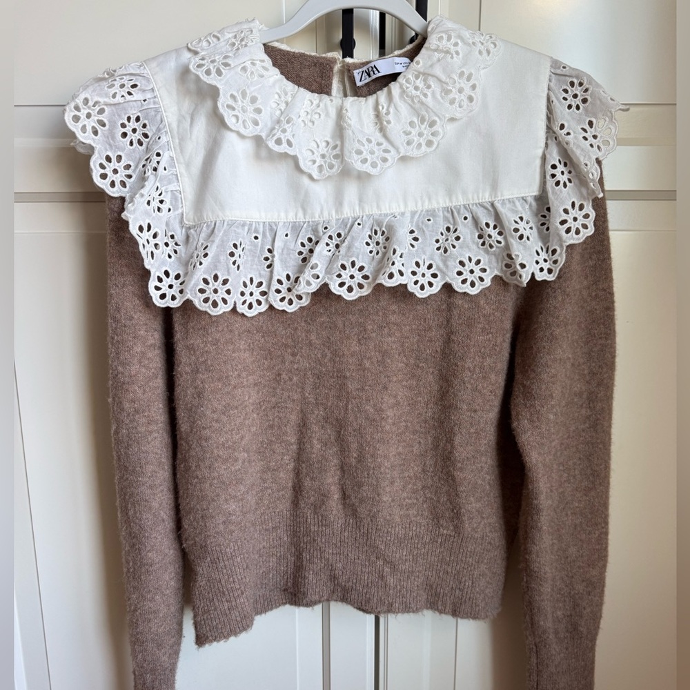Sweater with Bib Detail. Size M.